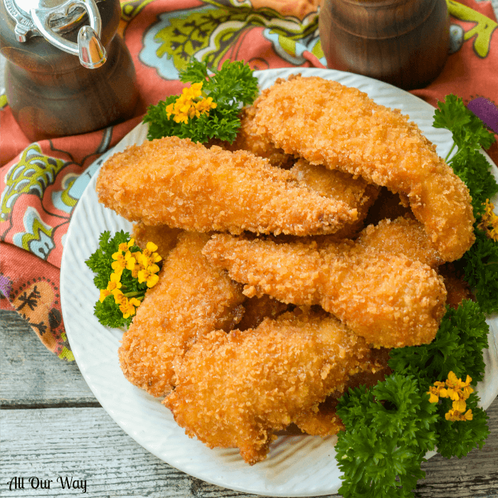 golden, crispy vanilla bean fried chicken pieces
