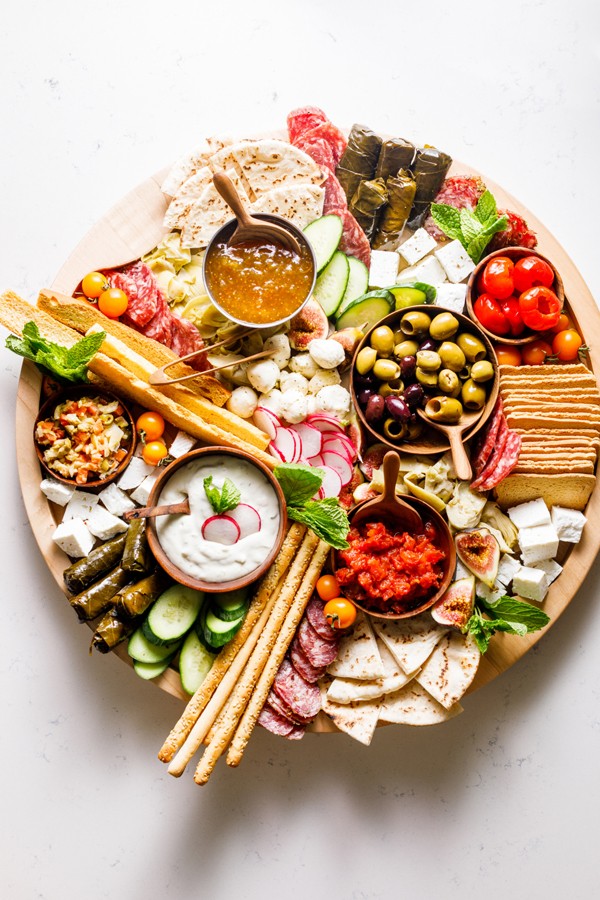 artisan mediterranean charcuterie board