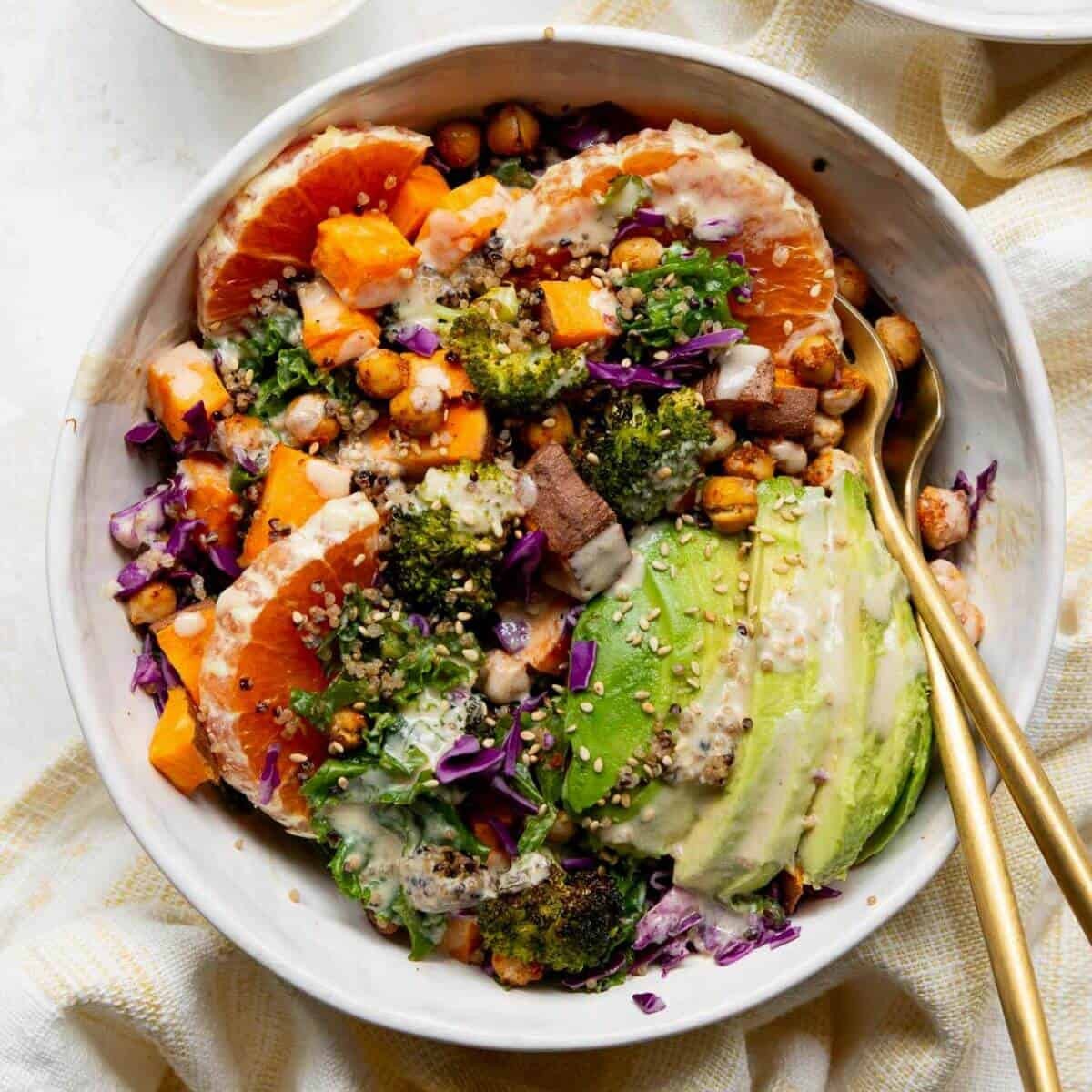 A vibrant and healthy Paleo Digestive Bowl with colorful vegetables and protein