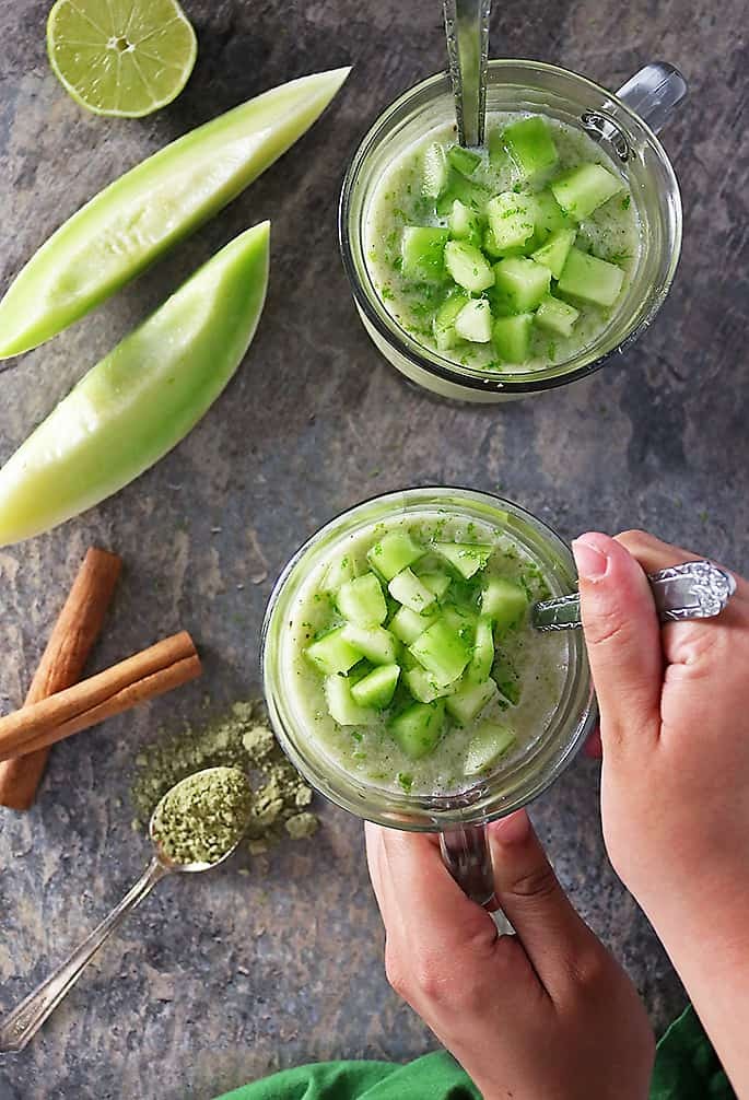 bright and refreshing citrine honeydew lime paleo smoothie