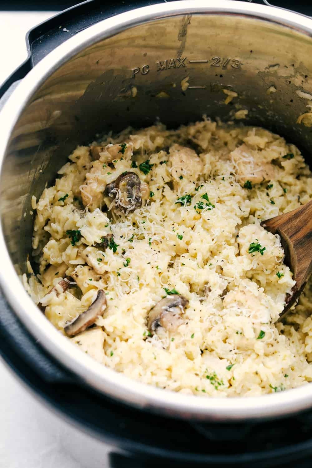 Instant Pot creamy zucchini chicken and rice