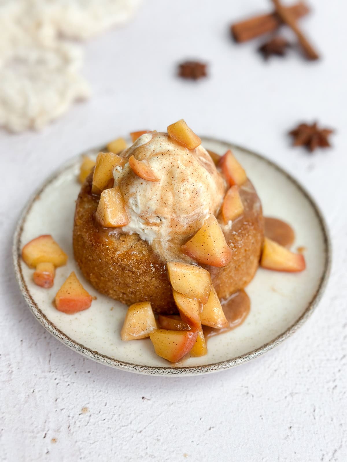 golden brown butter cake on a plate, warm and inviting