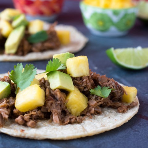 Czech jackfruit tacos with beer cheese drizzle