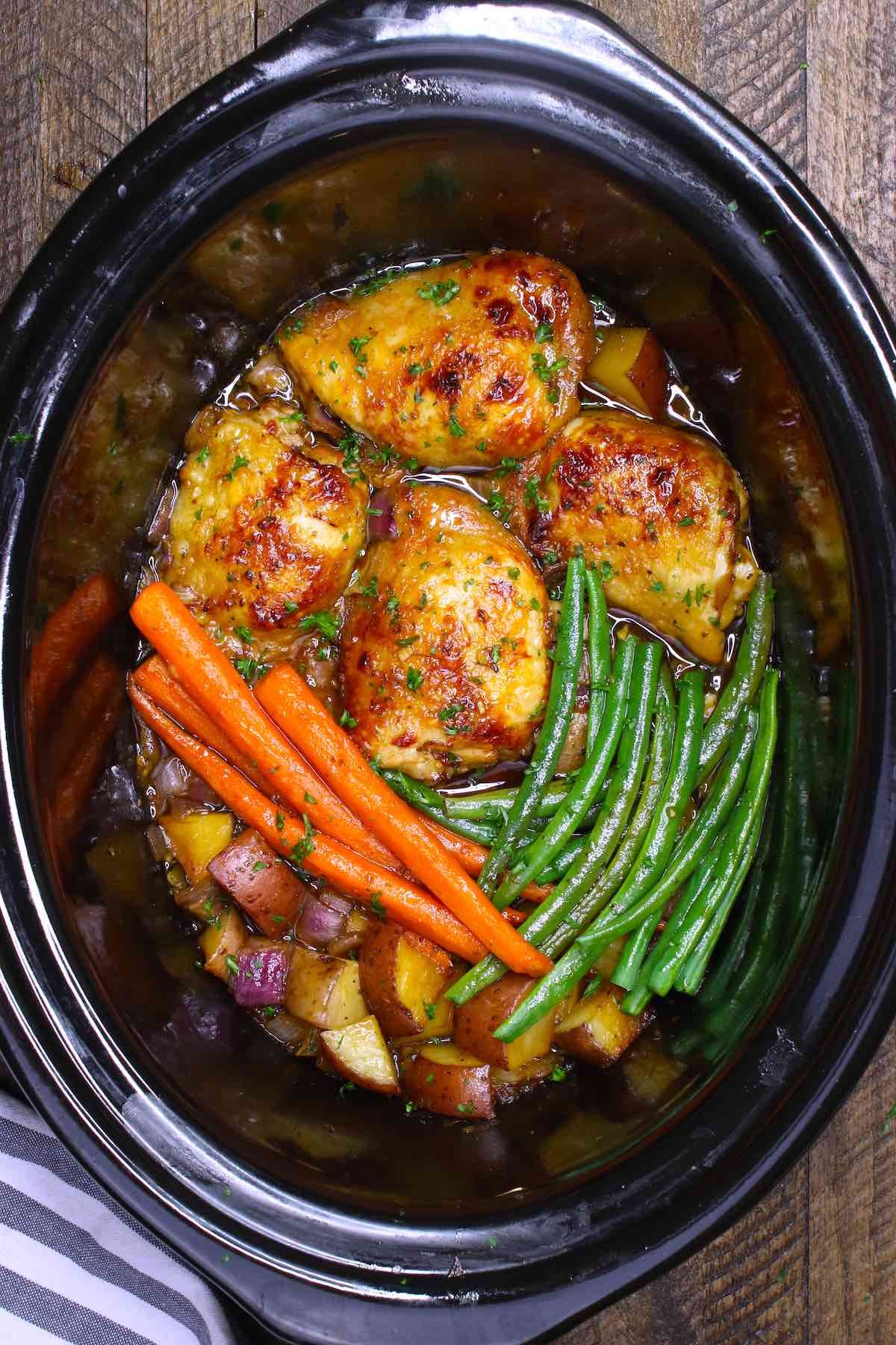 slow cooker honey garlic chicken