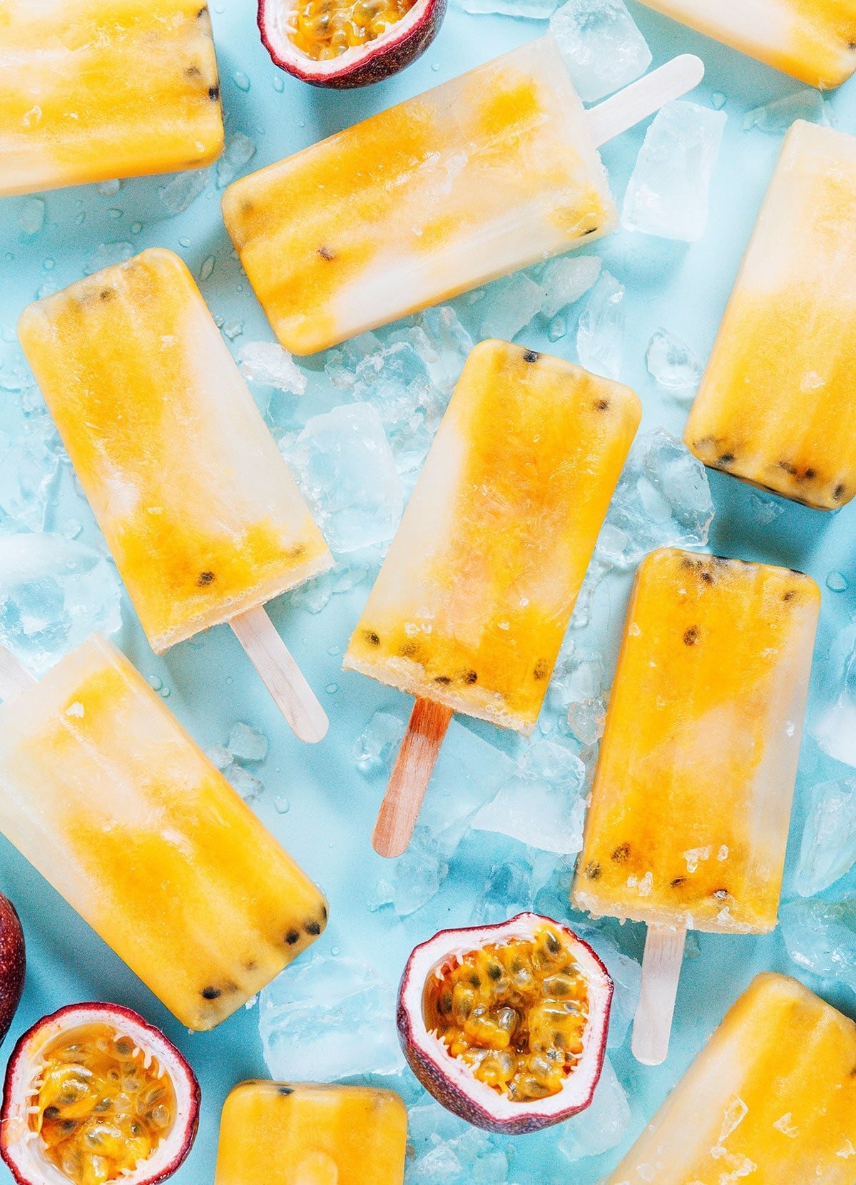 colorful fruit mousse pops